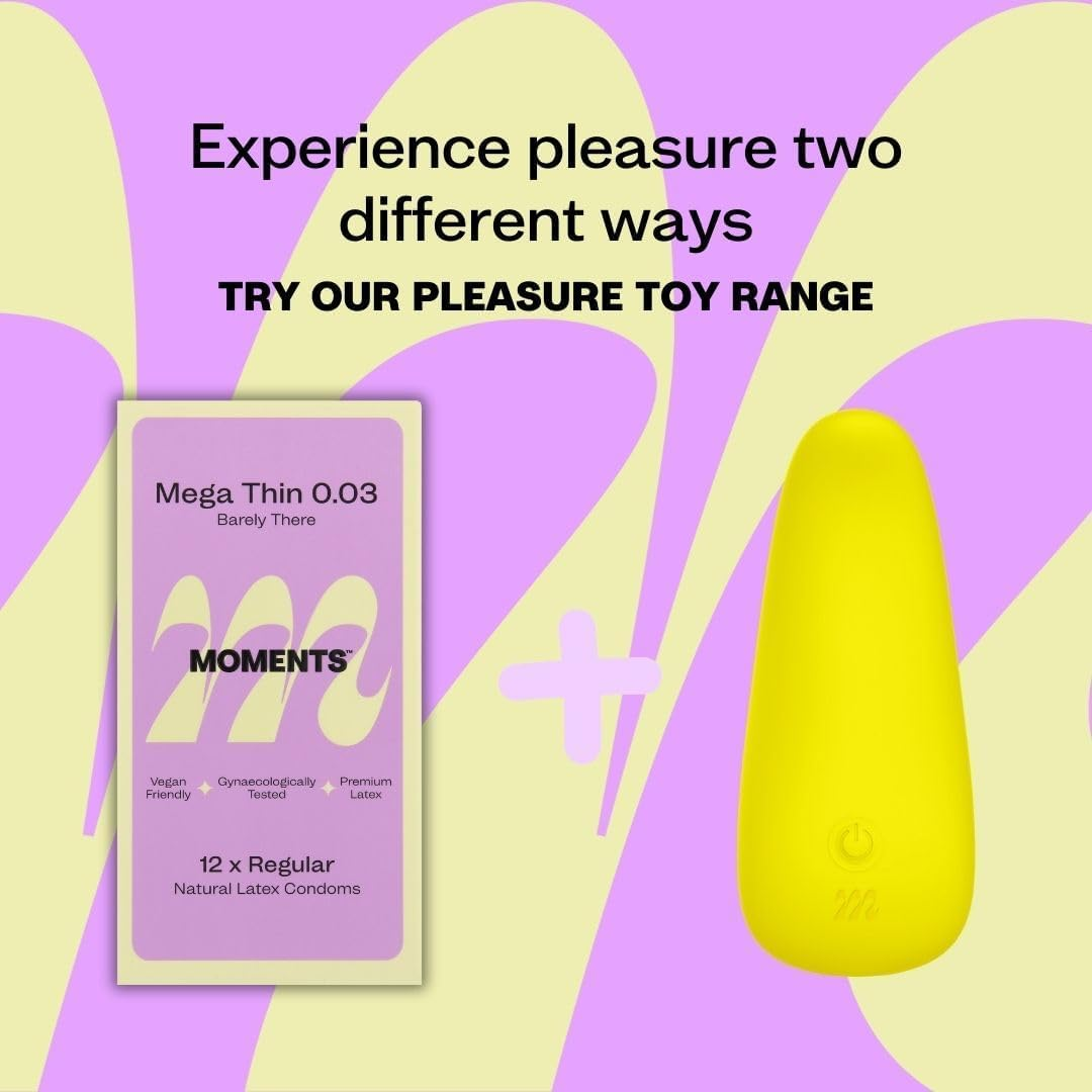 Moments Mega Thin 0.03 Condoms - 20% Thinner, Extra Lubricated, Premium Quality Natural Latex, Vegan, Gynaecologically & Dermatologically Tested (Pack of 2 (24 Counts))