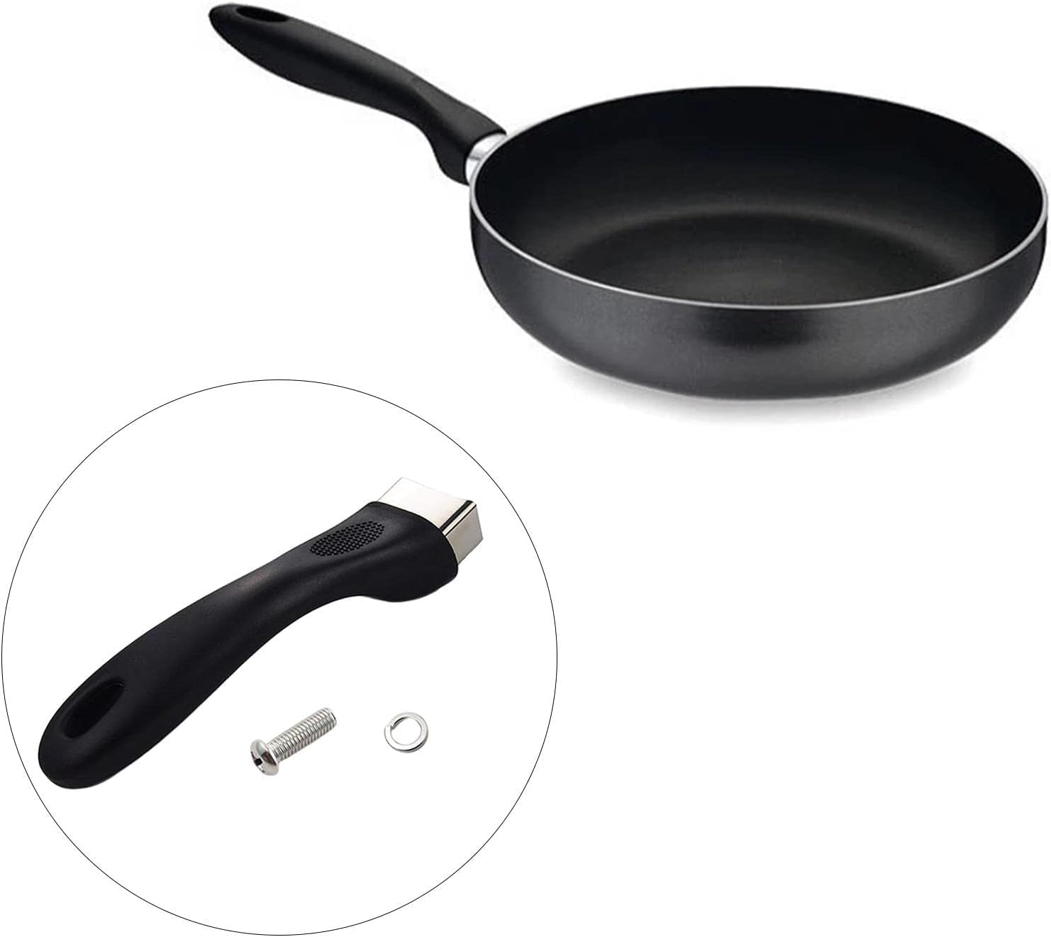 Pot Handle，Pot Handles Replacement Scald-Proof Long Handle Replacement Removable Handles with Screw for Pots and Pans Kitchen Craft Cookware image number 4