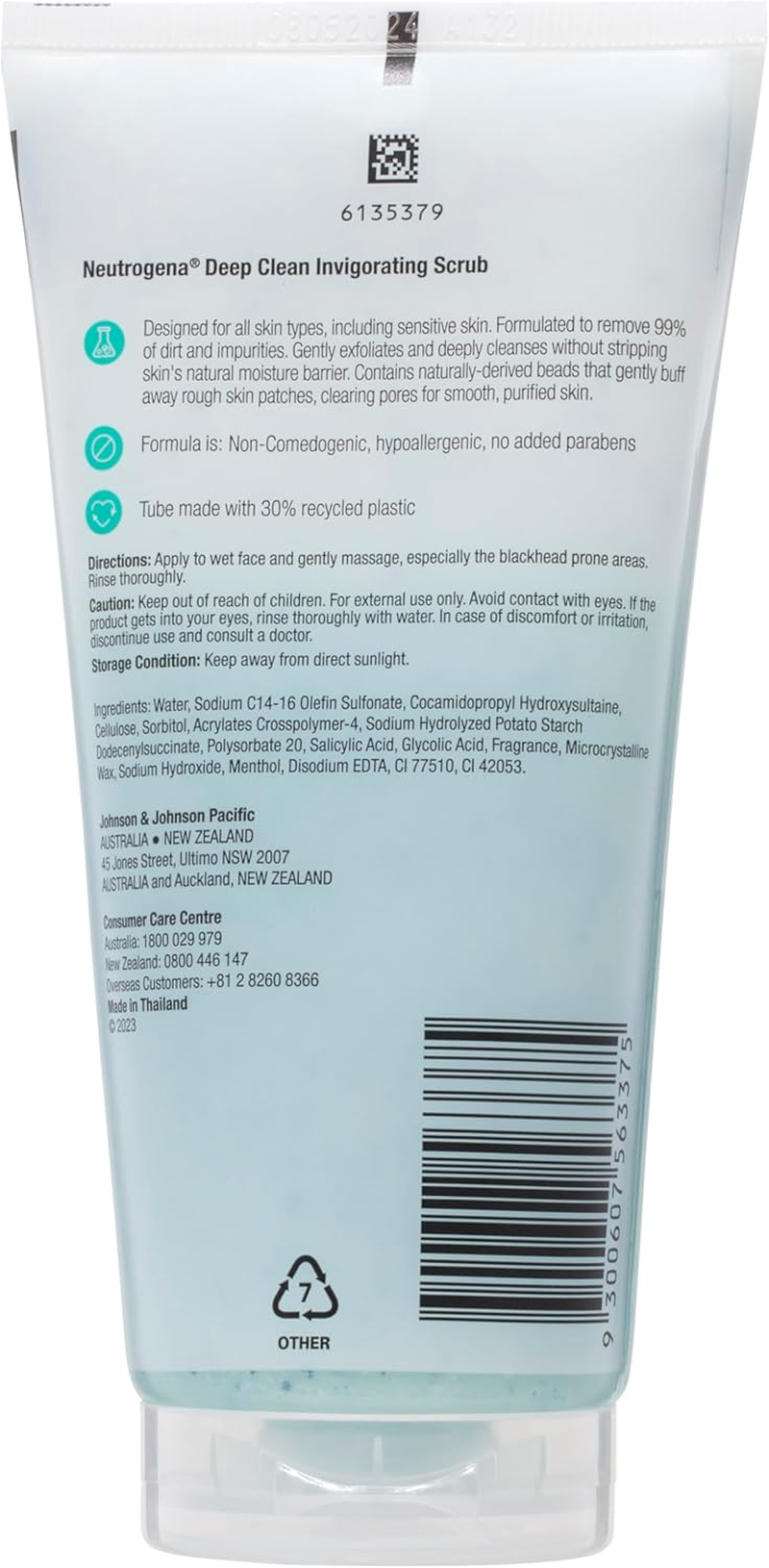 Neutrogena Deep Clean Invigorating Foaming Scrub 150 G image number 4
