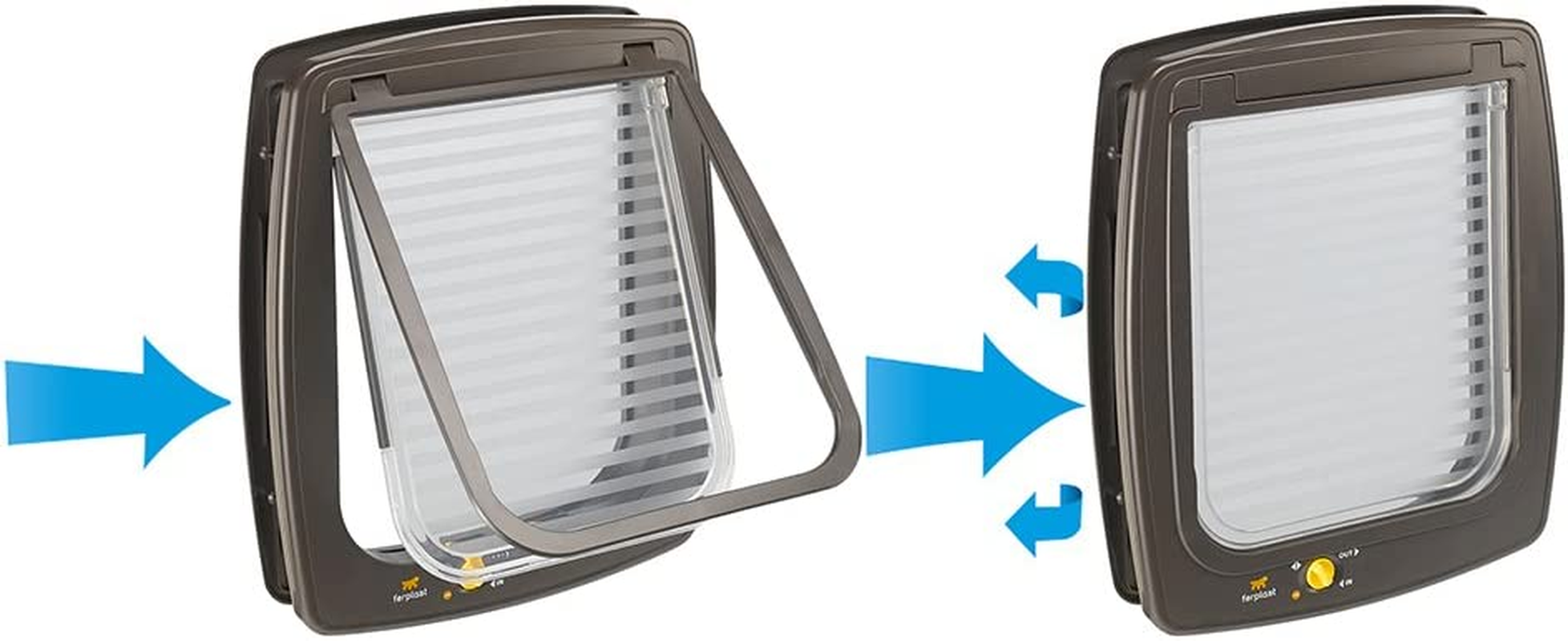 Ferplast Cat and Dog Flap Swing 15, Brown image number 3