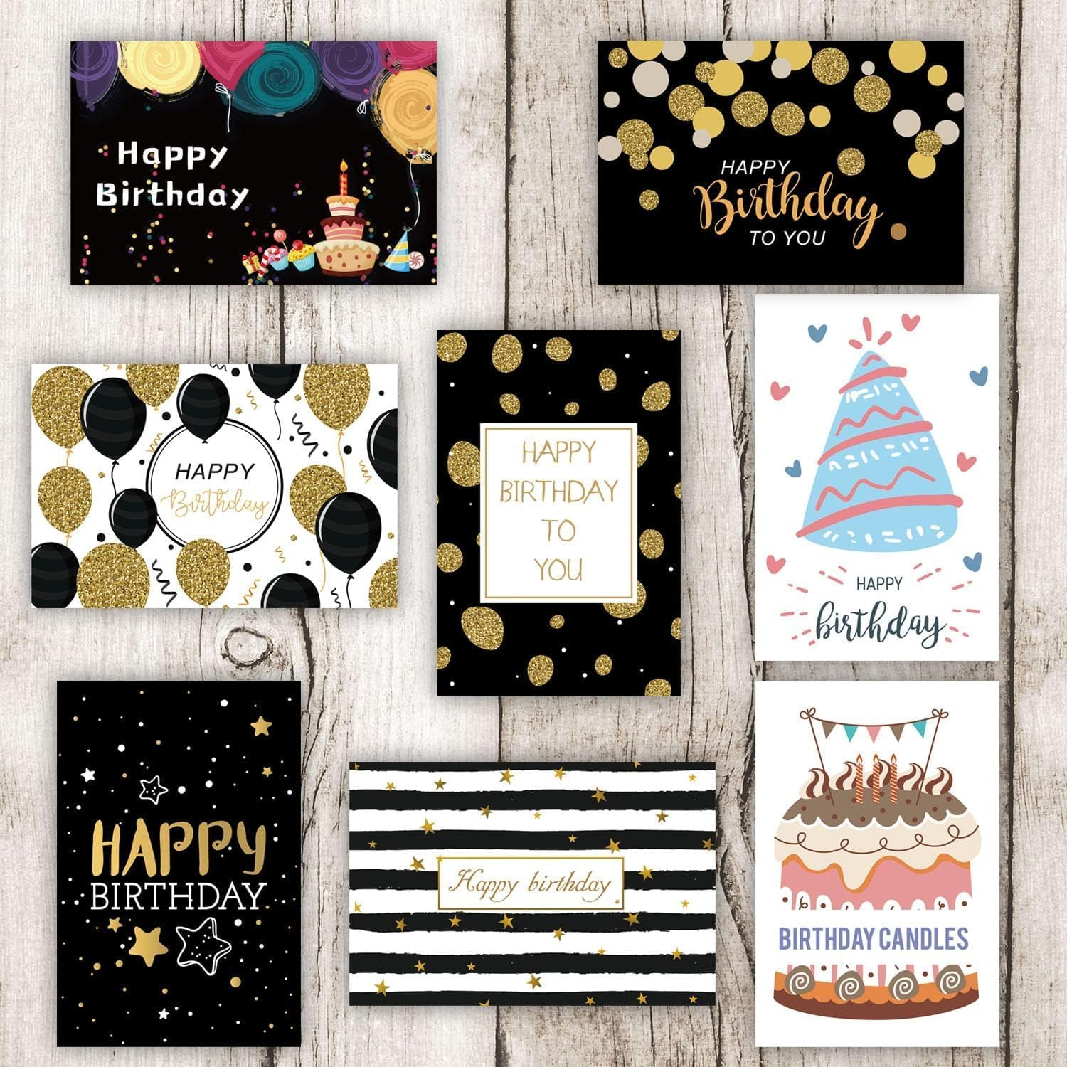 24 PCS Birthday Card, Birthday Card Pack, Birthday Cards Bulk, Funny Birthday Card, with Envelopes and Matching Sealing Stickers,For Family, Kids, Friends, Work & Office Celebrations image number 2