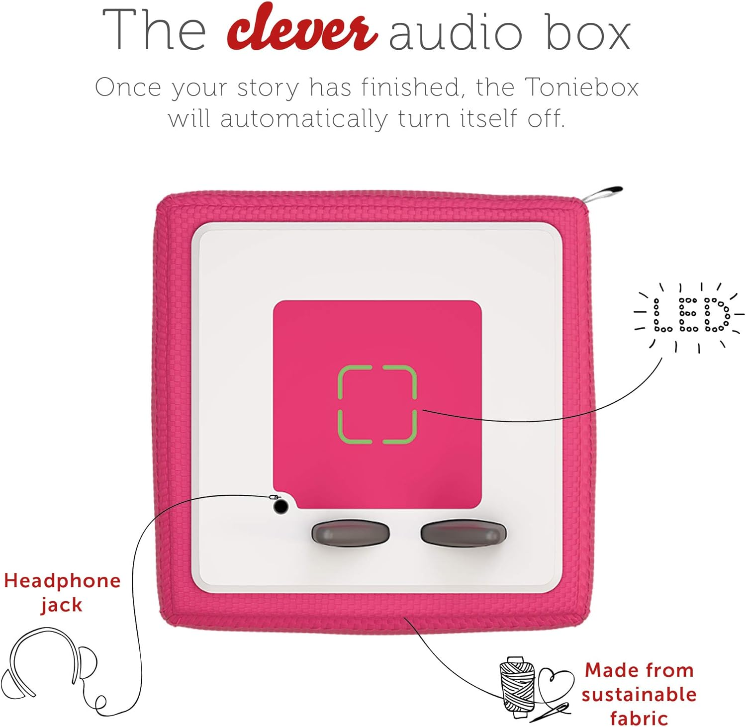 Tonies Toniebox Disney Princess Bundle Incl. 1 Creative 3 Frozen, Mulan, and Beauty and the Beast, Screen-Free Audiobooks and Kids Music Player, Easy to Use, Pink image number 1