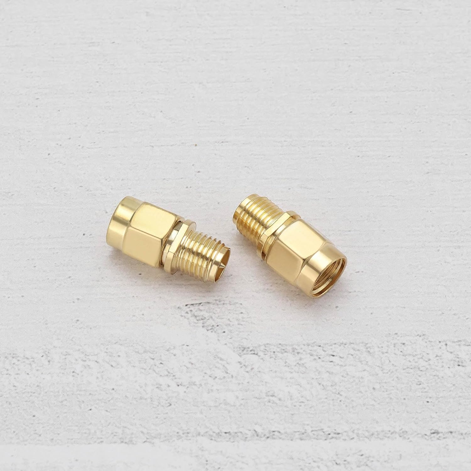 YINETTECH 4Pcs SMA Coax Connector Kit SMA Coaxial Straight Connector SMA/RP-SMA Male to RP-SMA/SMA Female RF Coaxial Adapter for Antennas, Wifi, Coaxial Cable, Audio