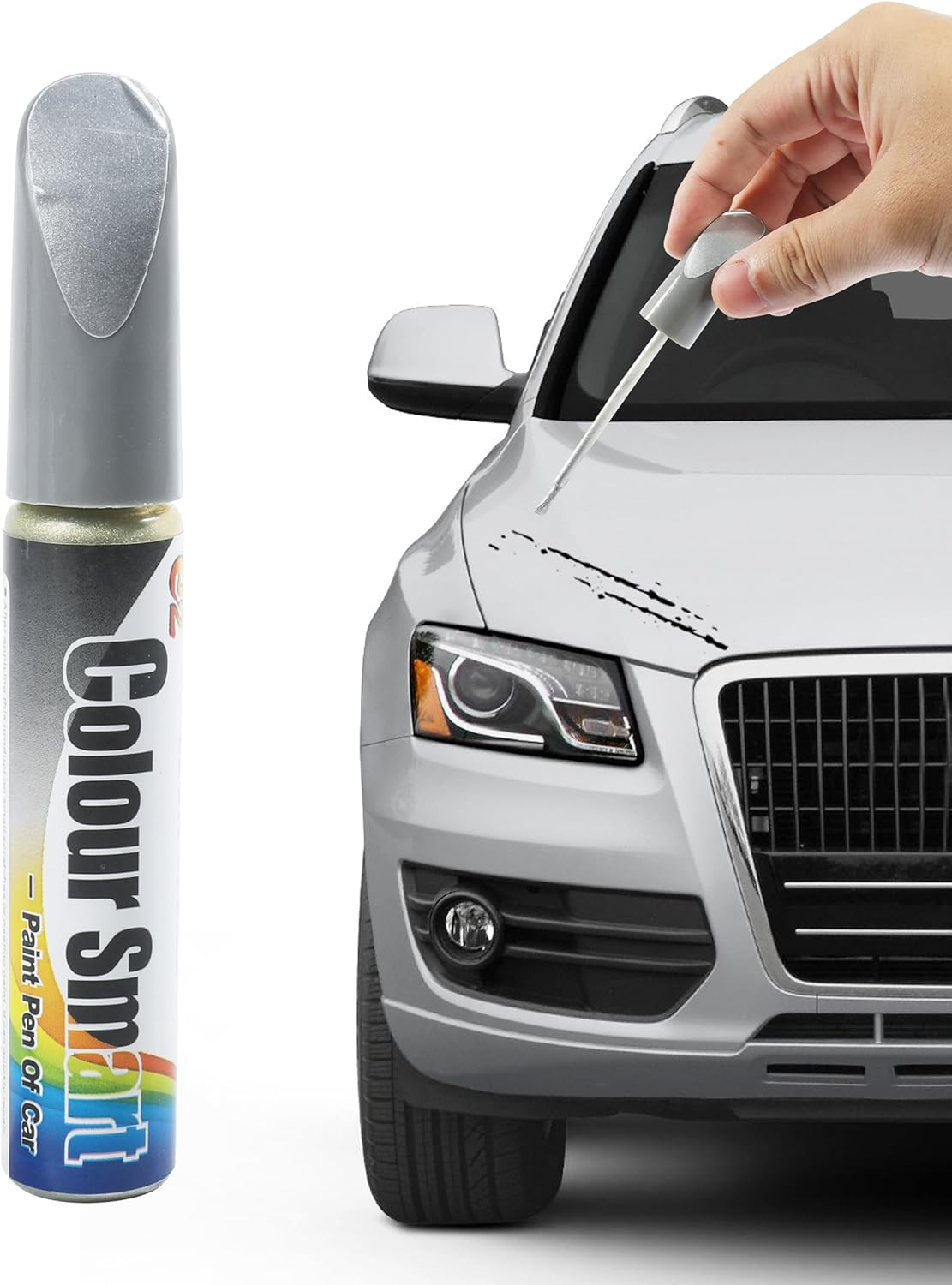 Car Scratch Repair,Scratch Remover for Vehicles,Car Remover Scratch Paint Pen Car Touch up Paint Fill Paint Pen,Car Accessories Touch-Up Pen Car Scratch Remover for Deep Scratches (Silver) - Black image number 6
