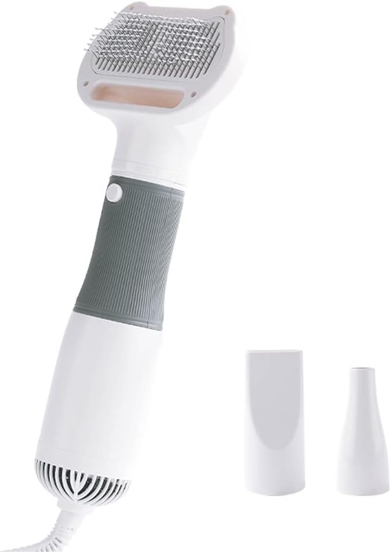 Pet Hair Dryer 3 in 1 Pet Grooming Hair Blower, 600W Portable Quiet Dog Hair Dryer Comb Brush, Adjustable Temperature Grooming Hair Brush for Small and Medium Dogs and Cats image number 1