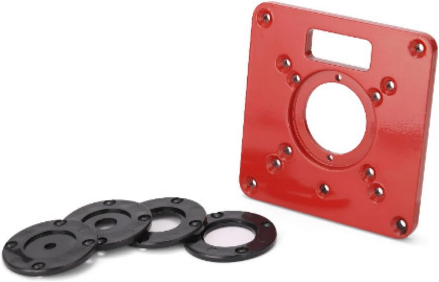 Router Table Insert Plate Aluminum Alloy Compatible with Makita Routers Trimming Machine Flip Board Woodworking Engraving Machine Accessory 120X120X8Mm image number 1