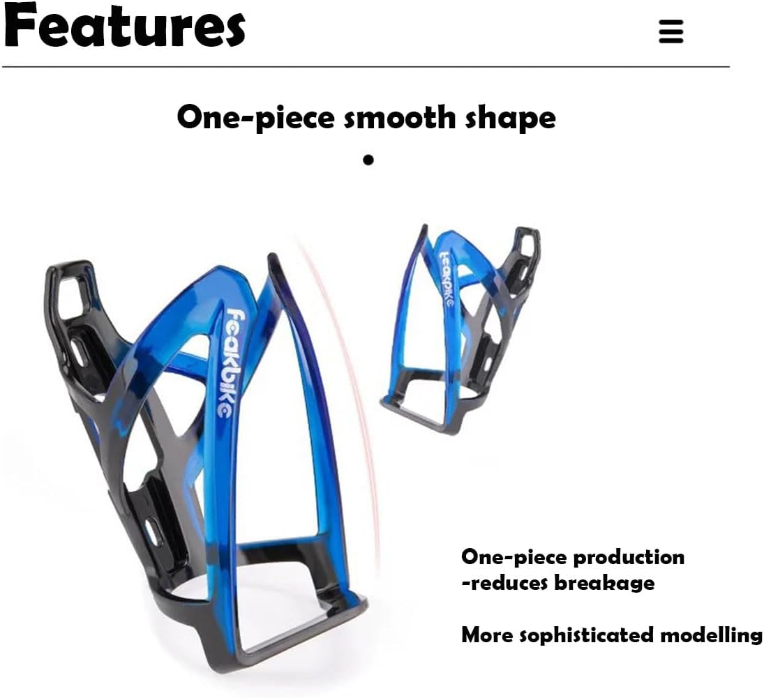 Bike Water Bottle Holder,Cycling Bottle Cage 2-Pack Universal Drink Holder, Durable Ultralight and Plastic for Bicycle, Cycling, MTB, Road/Mountain Bikes (Black) image number 4