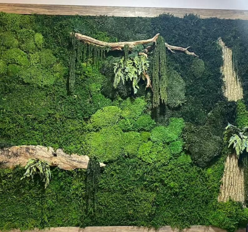 Prefleur Preserved Sheet Moss Natural Green Decorative Real Natural Green DIY Kit Gardenning Art Wall Decor Florist Decor Easter Table Decor Wedding 2 Sq.Ft.Green-B image number 5