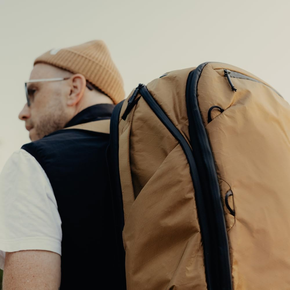 Peak Design Travel Backpack 45L, Coyote, Expandable 35-45L Design, Rear and Top Access, Weatherproof Shell, Laptop Sleeve, Ideal for Travel or Everyday Carry, Versatile Backpack for Men and Women image number 4