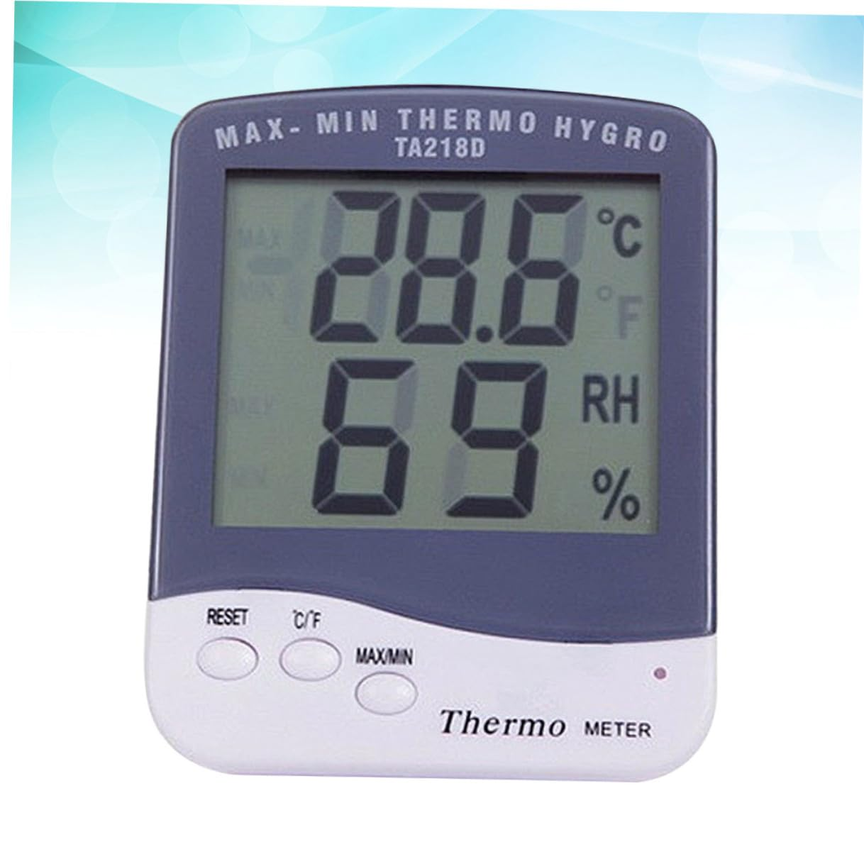 Totority Digital Large Screen Temperature and Humidity Meter TA218D Indoor Moisture and Temperature Measuring Tool Hygrometer LCD Display without Battery, White, Suitable for Home And image number 3