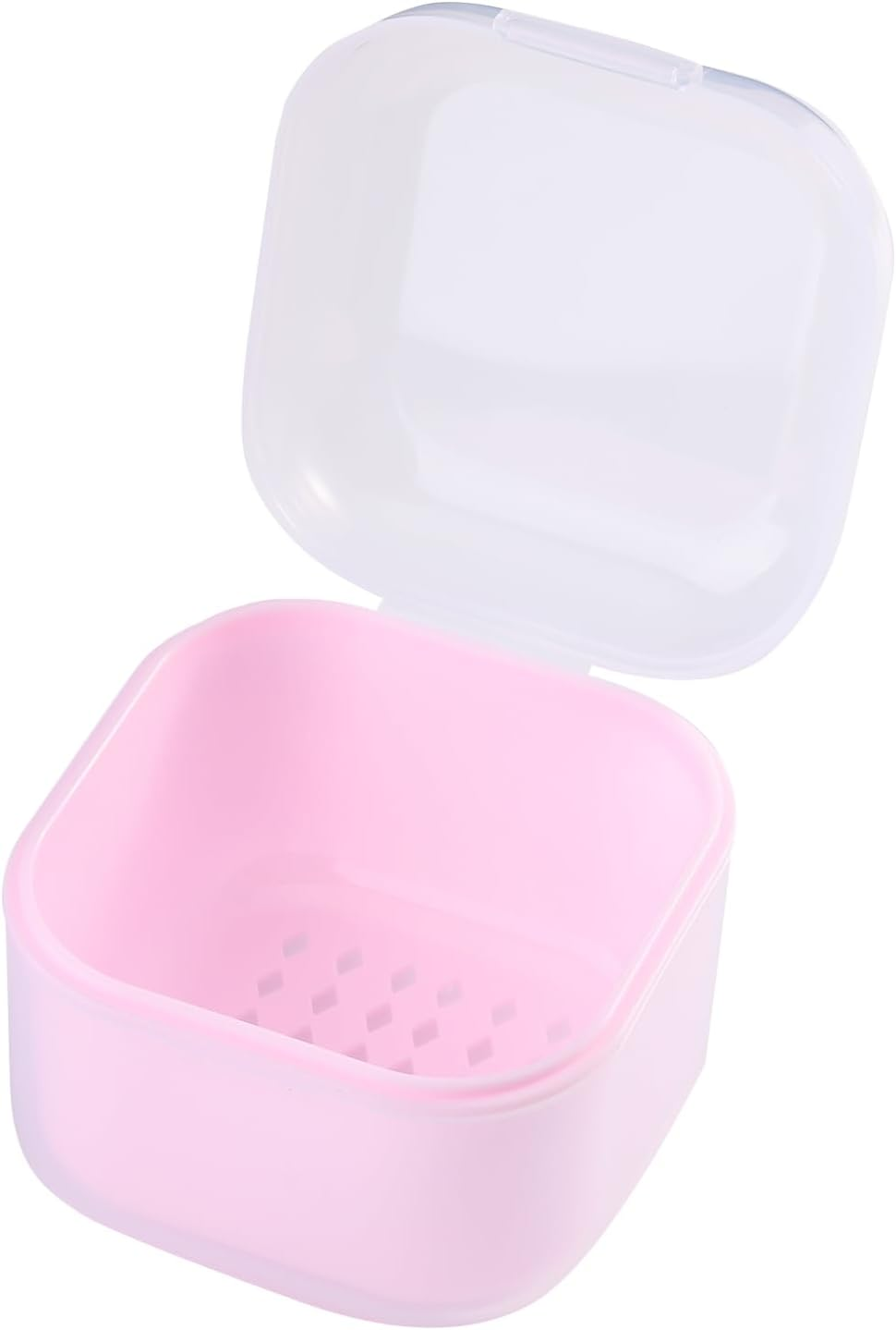 Fspronail 1Pcs Nail Tool Sterilizer, Nail Drill Bits Cleaning Box Disinfection Container for Nail Art Accessories Manicure Sterilization Tray Salon Supplies Sterilizer Cup with Drain Basket (Pink)