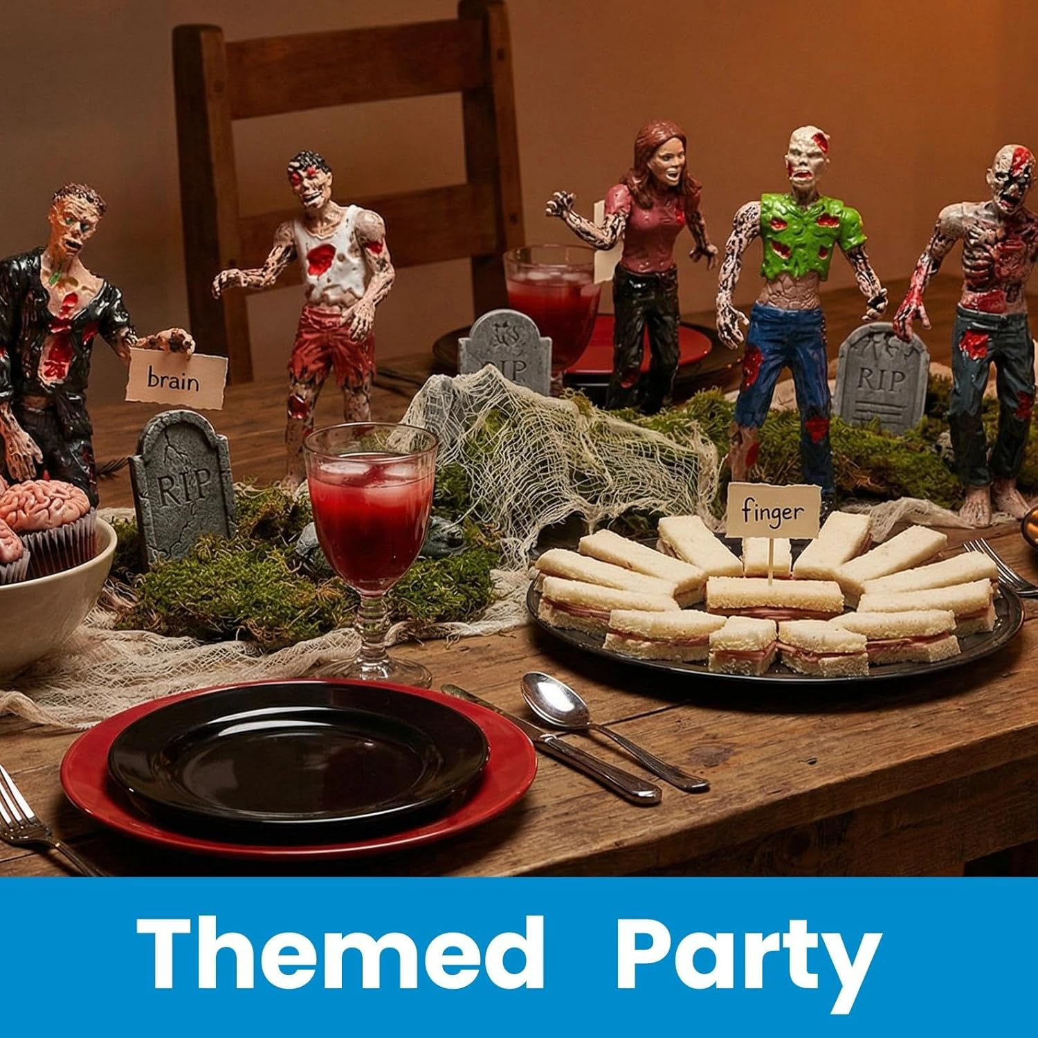 BOHS Zombie Action Figures Gift Package - Scary Toys for Boys and Girls - 4 Inches - Pack of 6 image number 3