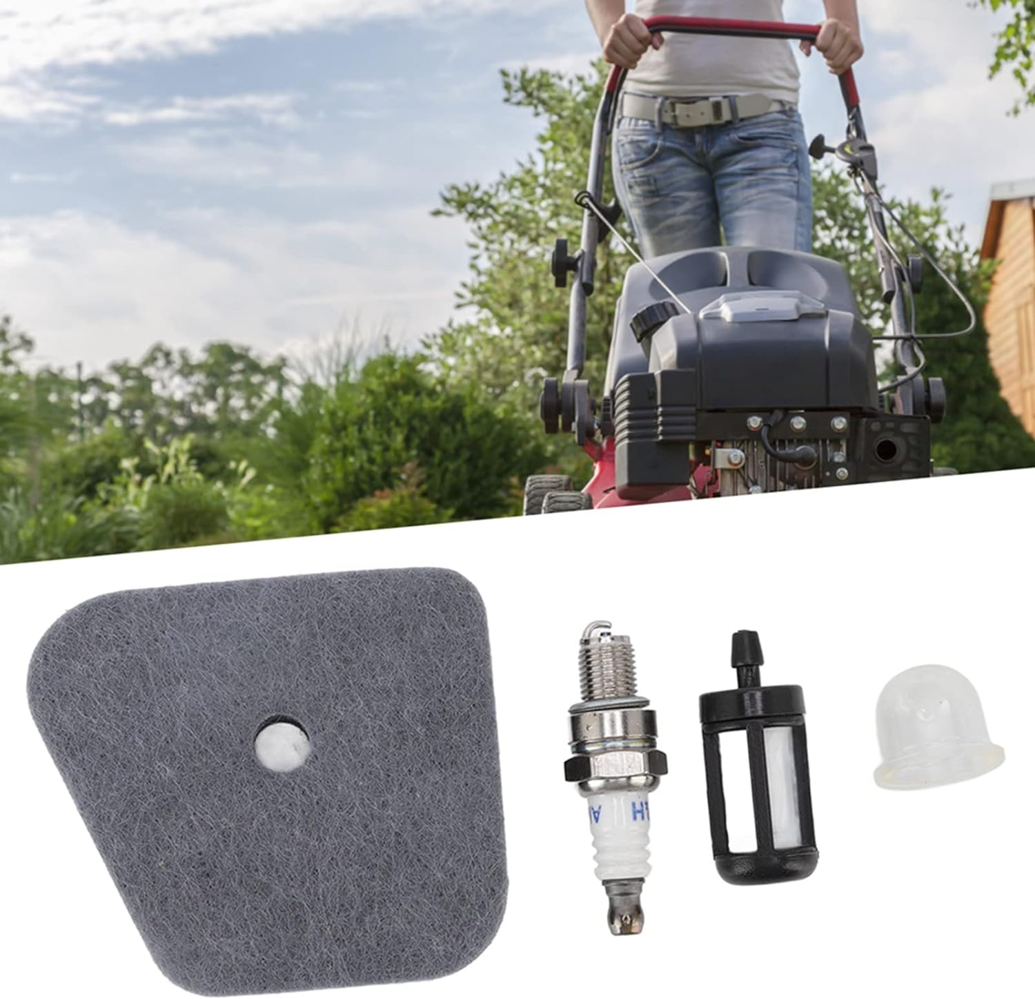 Air Filter Kit, Spark Plug Fuel Filter Bulb Kit, for FS87 FS90 FS100 FS100ARX FS110 FS130 FS310 FC100 FC110 FC90 FC95 FR130 FT100 FX130 image number 4