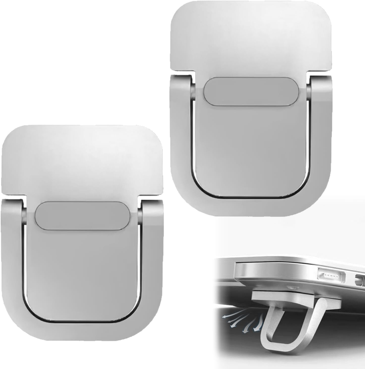 KOZTOL 2 Pack Portable Laptop Stand, Self-Adhesive Keyboard Riser Feet for Most Keyboards, Mini Computer Keyboard Stand for Desk image number 1