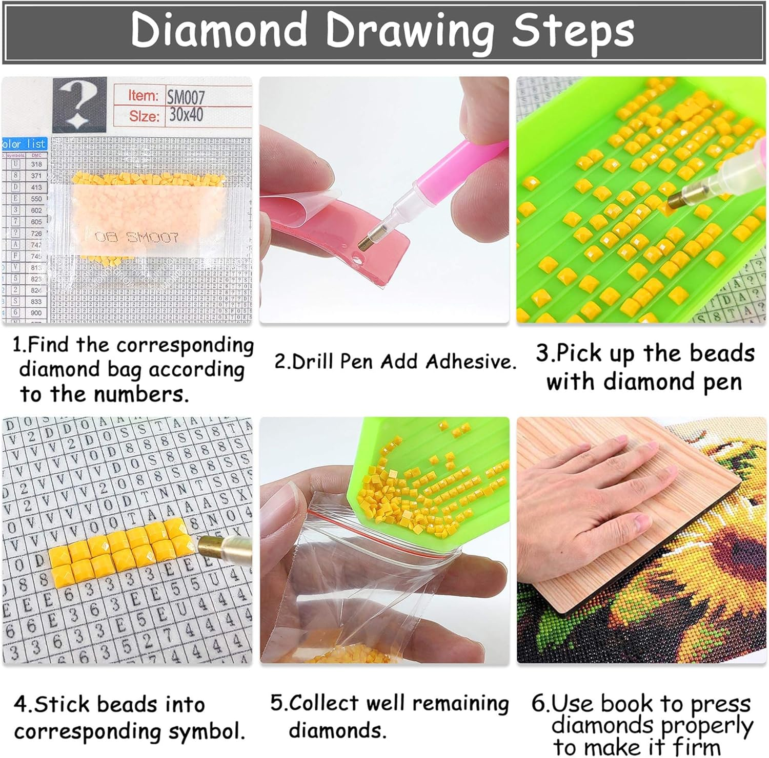 SKRYUIE Random Mystery Diamond Painting Landscape Kits Square Full Drill 5D Surprise DIY Mysterious Paint with Diamond Art Cross Stitch Crystal Rhinestone Embroidery for Home Wall Craft Decoration image number 5