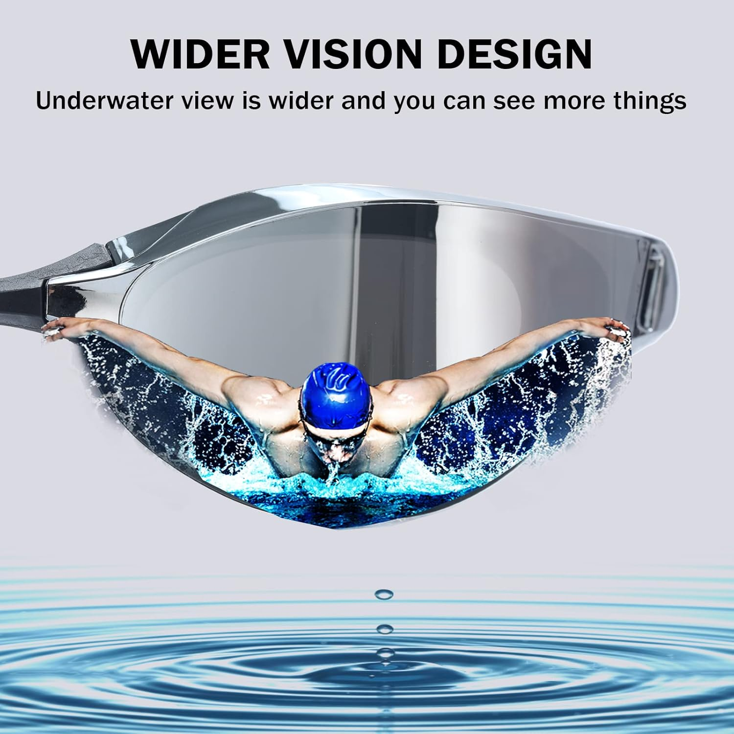 Swimming Goggles for Men/Women,Anti-Fog Anti-Uv Adult Swim Goggles, Boys/Girls/Junior/Youth Swim Goggles, Swimming Glasses image number 2