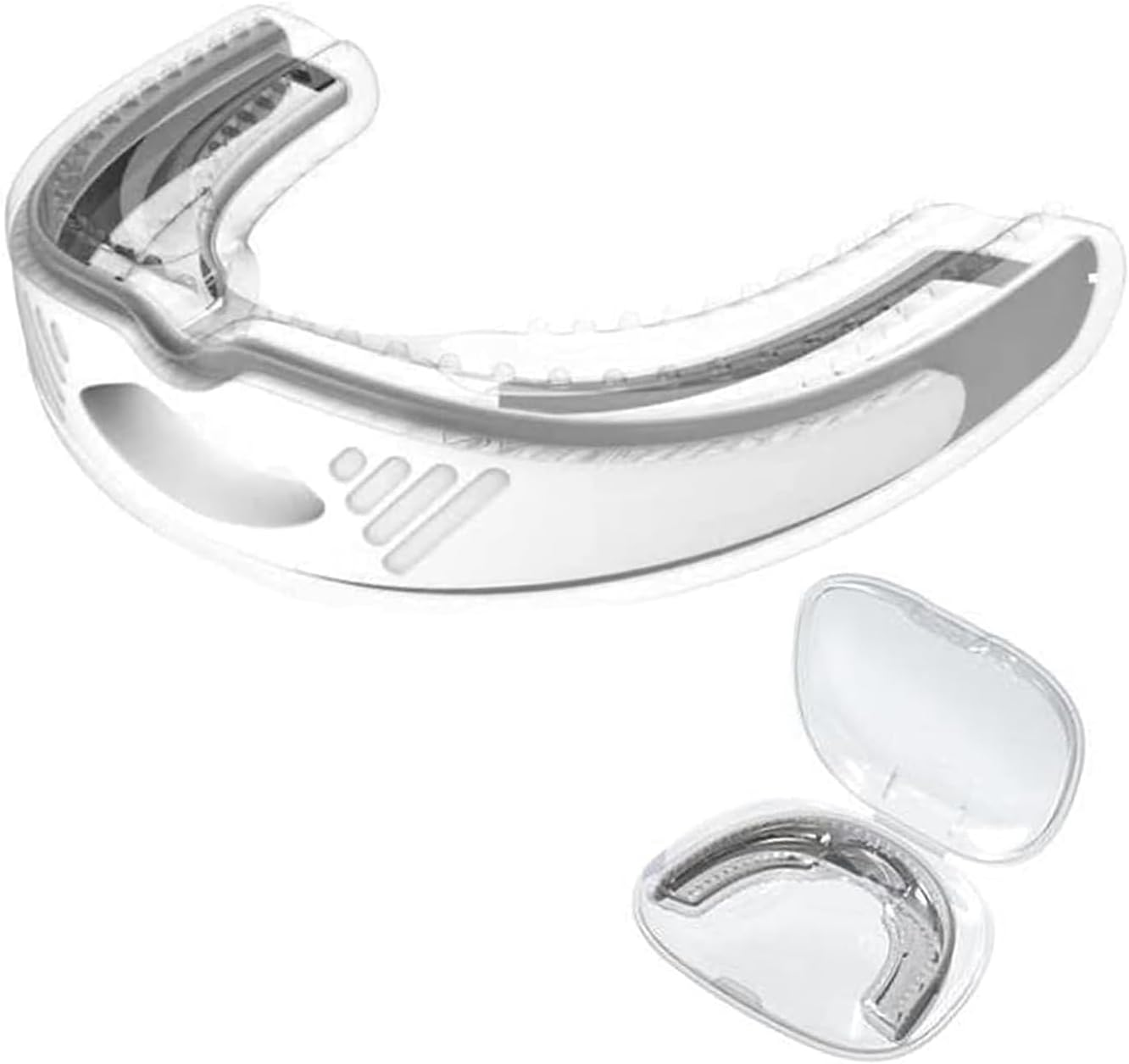 Wakouter Mouth Guard, Anti-Snoring Mouthpiece, Reusable Mouth Guard for Sleeping, Stop Grinding, with Travel Cases (White)