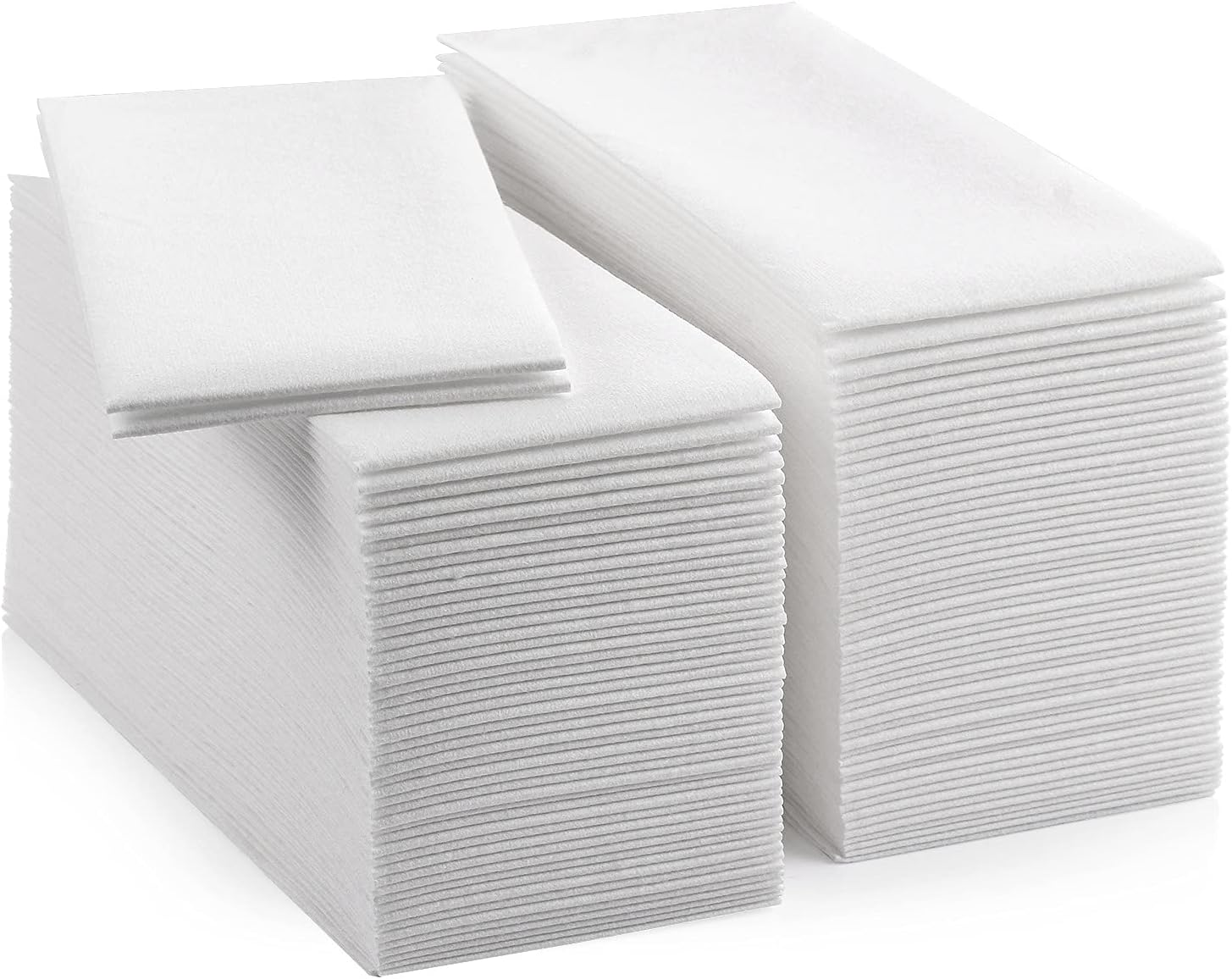 LEKOCH 100 Pcs Premium Large Disposable White Paper Napkins Guest Hand Paper Hand Towl Airlaid Dinner Napkins Linen Feel Wedding Napkins 43 * 30 Cm