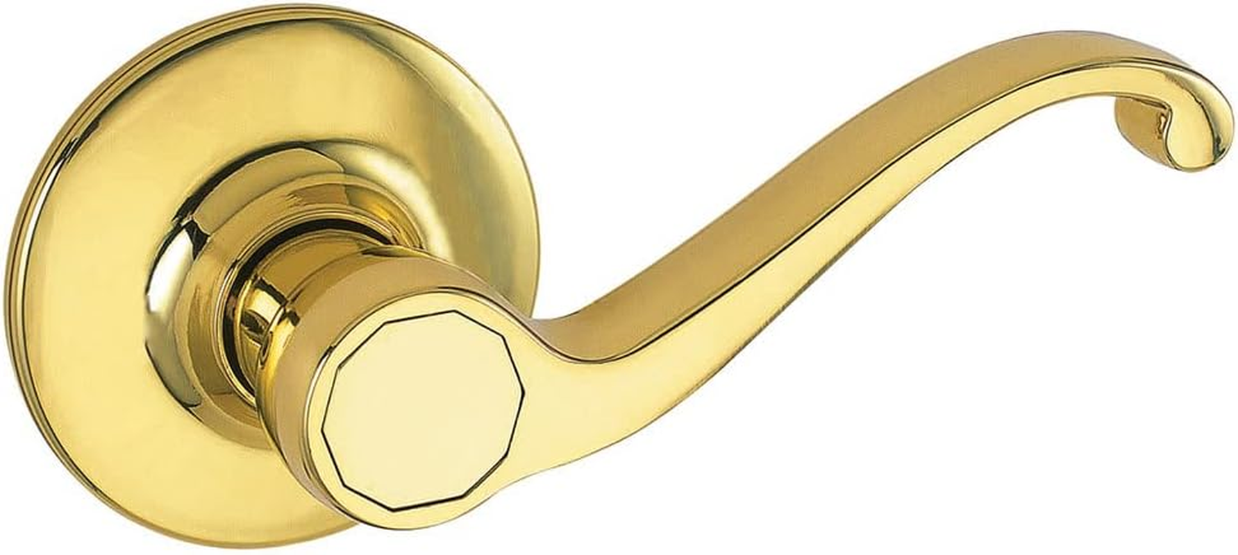 Design House 781823 Scroll 2-Way Latch Privacy Door Handle, Adjustable Backset, Satin Nickel Finish