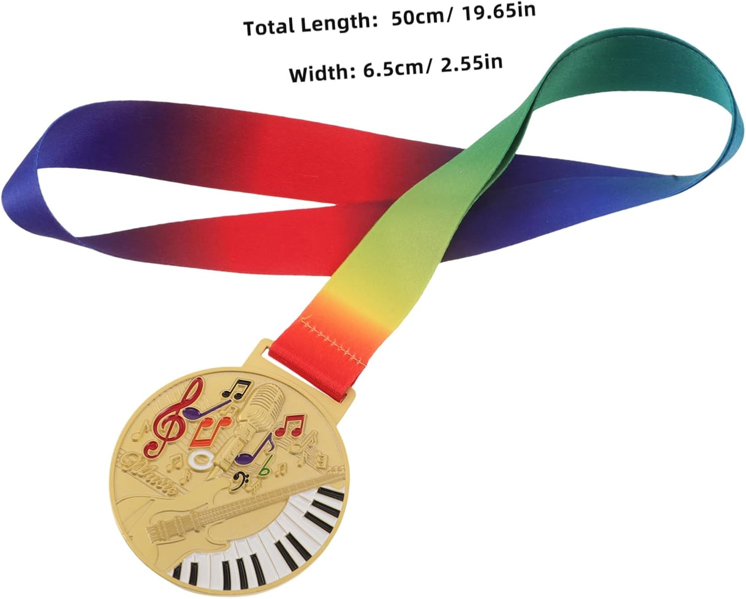 Abaodam Music Note Award Medals with Neck Ribbon for Zinc Alloy Musical Competition Medals Shows Performances and Awards Keepsake