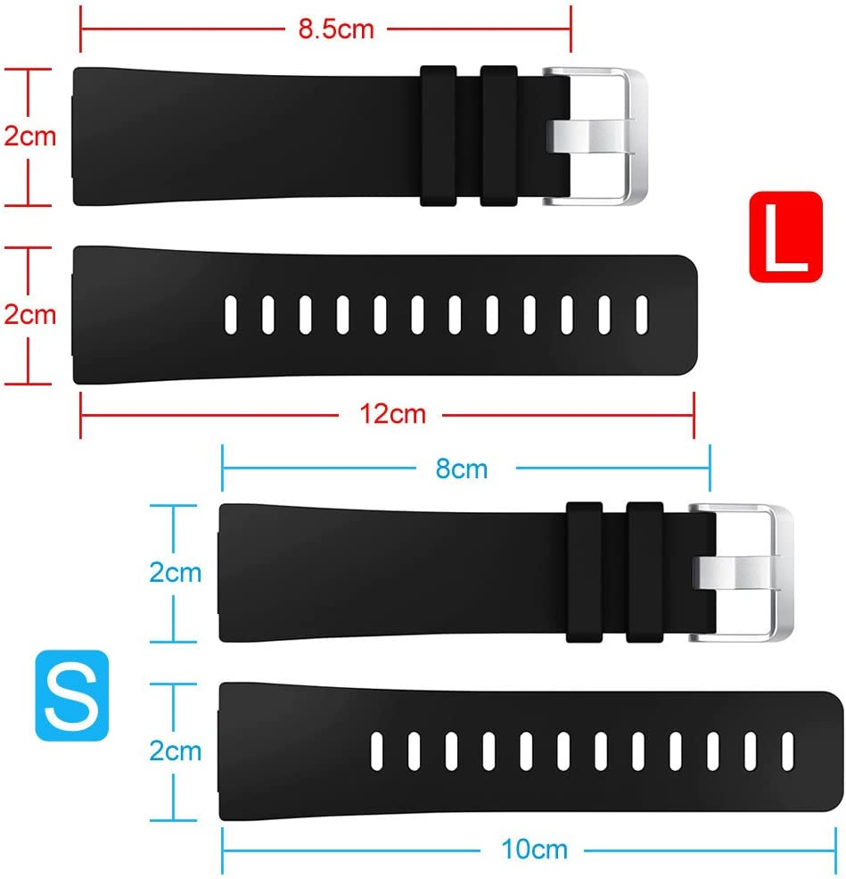 Bands Set for Fitbit, T Tersely Band Strap for Fitbit Versa 2 / Fitbit Versa/Versa Lite, Adjustable Sport Bands for Women Men, Soft TPU Replacement Silicone Bands Fitness Sport Bracelet Straps image number 3