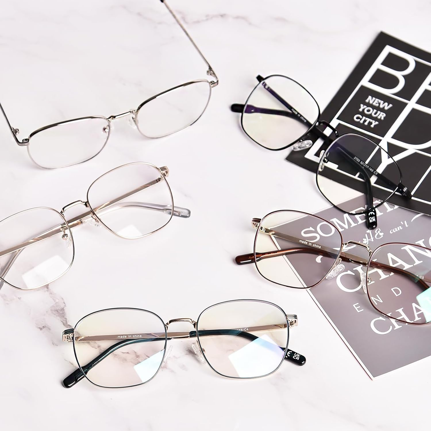 OPTOFENDY Oversized Blue Light Blocking Glasses for Women, anti Eyestrain & UV Protection Square Computer Eyeglasses image number 4