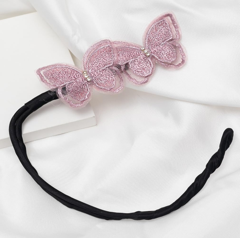 3 Pcs Butterfly Hair Bun Maker Lazy Hair Curler Crown Hairstyle Shaper French Donut Twist Hairstyle Bun Hair Accessories(3 Color) image number 3