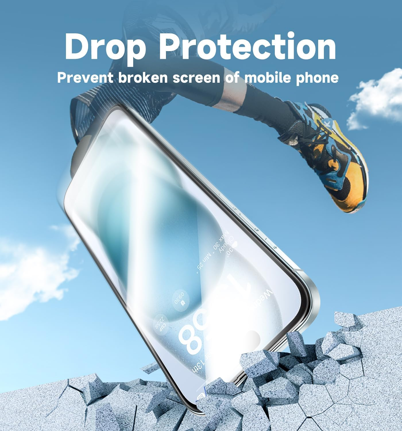 MAGIC JOHN 2 Pack for Iphone 15 6.1 Inch Tempered Glass Screen Protector, Auto Dust-Elimination, Bubble Free, HD Clear, Easy Installation image number 6