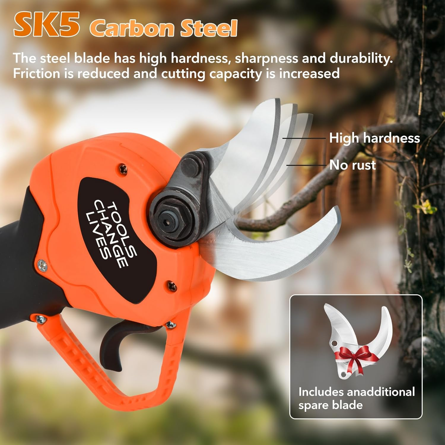 Electric Pruning Shears Cordless: Professional Gardening Scissors Heavy Duty with 2 X 2.0Ah Rechargeable Battery - 1.6 Inch (40Mm) Cutting Diameter - Tree Pruner for Garden Trees and Branches image number 1