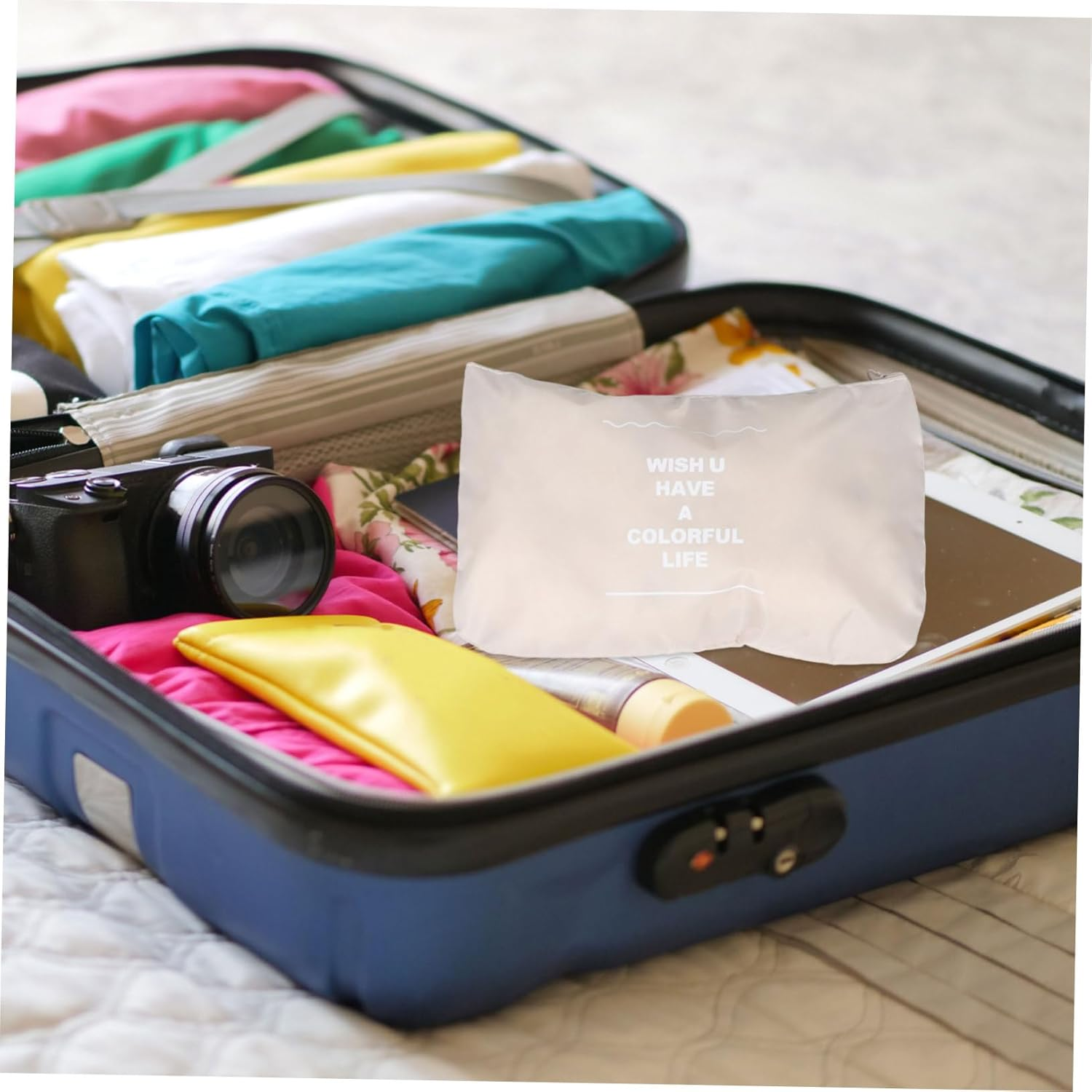 GAROZATION 7-Piece Packing Cubes Set Travel Clothes Organizer Suitcase Packing Cubes Toiletries Makeup Bag Suitcase Accessories Luggage Organizer Travel