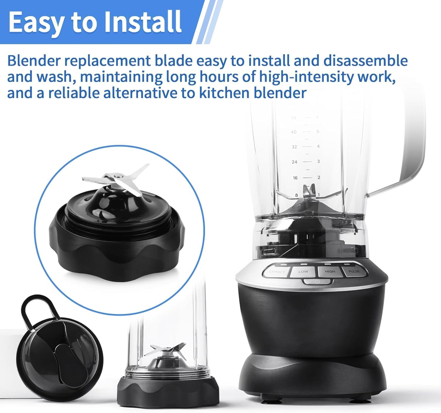 Vsgaalge Replacement Blender Combo Easy Twist Extractor Blade