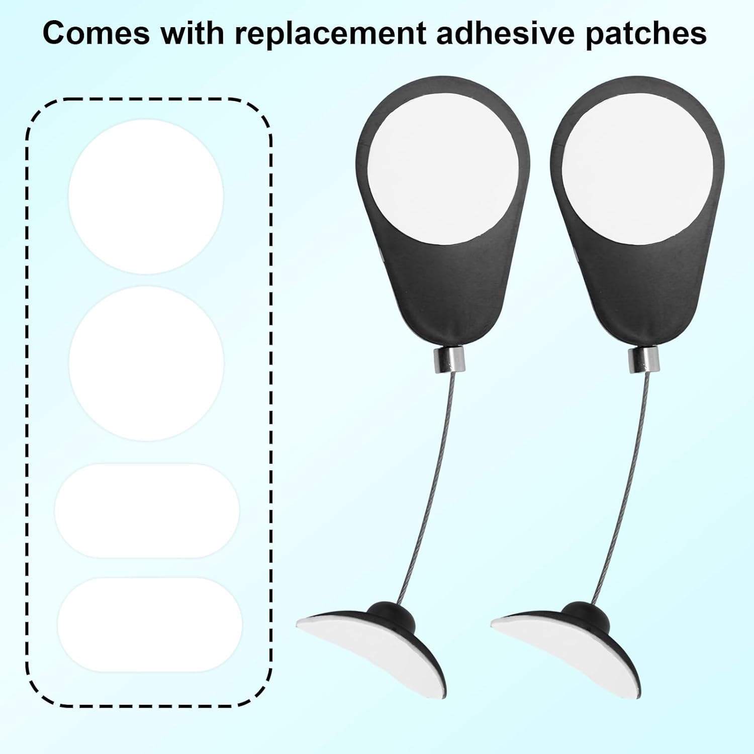 2Pcs Retractable Remote Control Tether Locks, Premium Durable Retractable TV Remote Control Lanyard Tether with 2 Wrenches for Home Office Use image number 5