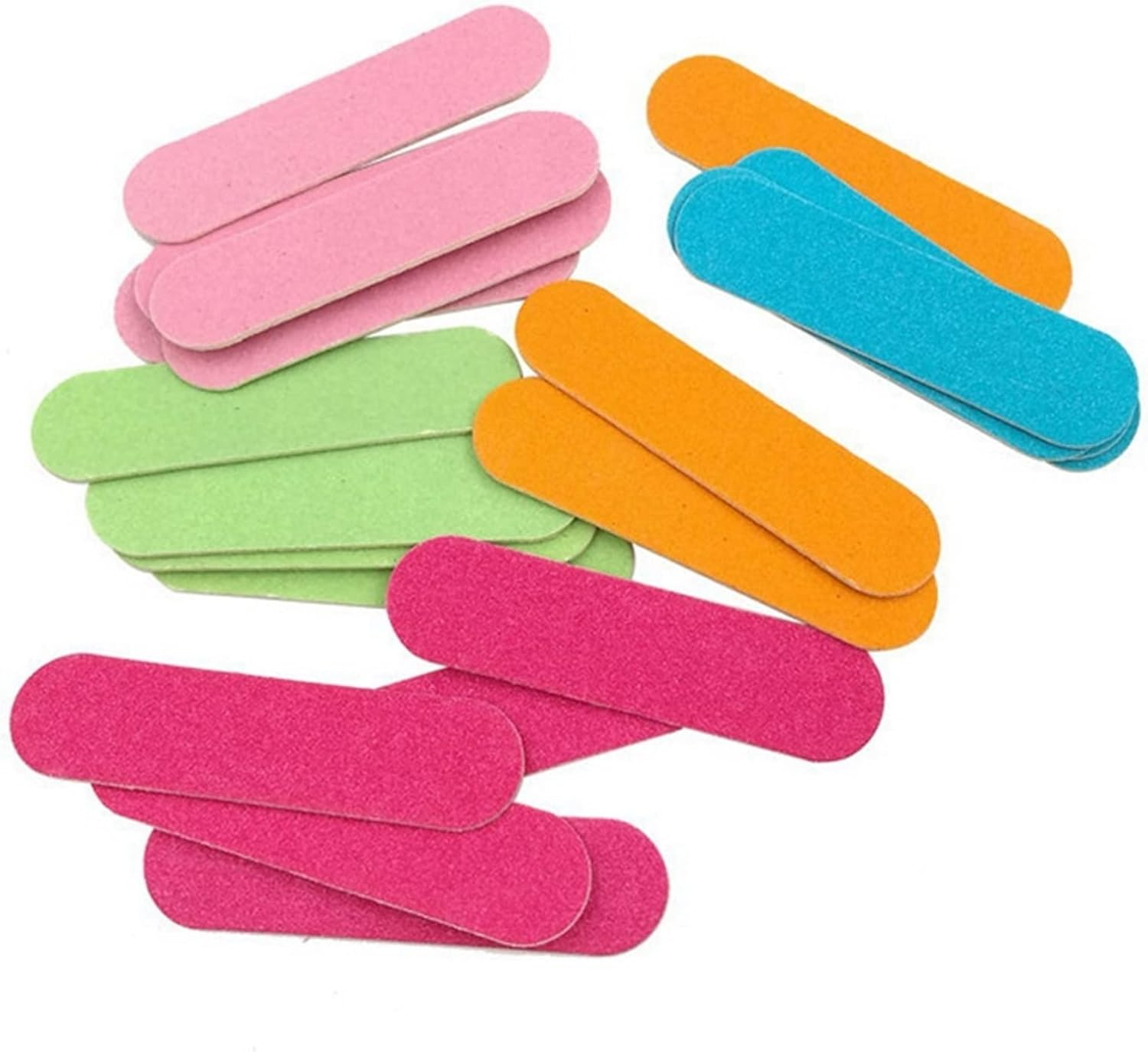 TRUSTTWO 100Pcs Nail File Double Side Buffer Trimmer Sandpaper Professional Nail Buffer Reusable Nail Trimmer Tools the New (Color : Purple) image number 2