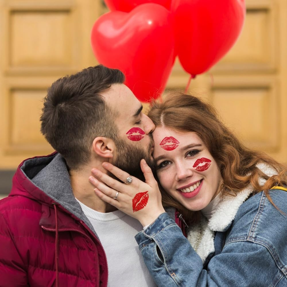 10 Sheets Halloween Lips Print Face Tattoo Stickers for Adults, Men, Women, Girls, Children, Halloween Party Make-Up image number 5