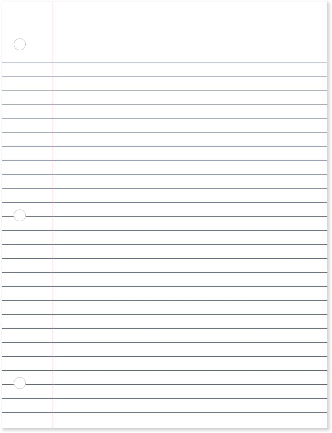 Mead Loose Leaf Paper, Notebook Paper, Wide Ruled Filler Paper, Standard, 8 X 10.5, 200 Sheets (15200) White image number 2