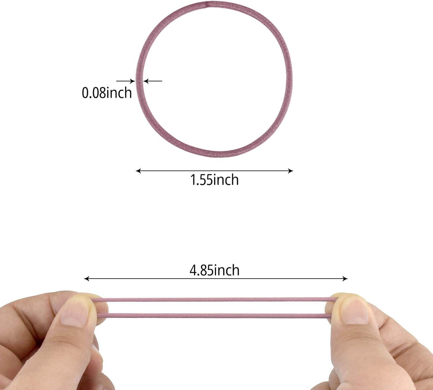 50 Pcs Elastic Hair Ties, Hair Accessories, Elastic Hair Bands Ponytail Holders, Hair Bobbles Hair Bands for Girls, Women, Kids (Dark Blue) image number 6