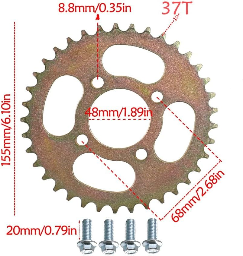 YC Yier Complete 32-Inch Rear Axle Kit, DIY Go-Kart Live Axle for Atvs, Quads, Buggies, Go Karts, and Golf Carts - Includes 6 Inch Go Cart Wheels, Steering Shaft, Brakes, Hubs and Chain Sprocket image number 3