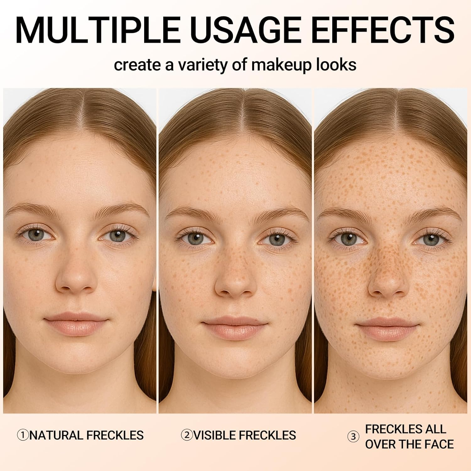 Erinde Natural Faux Freckle Stamp, Waterproof Freckle Pen Makeup, Long Lasting Natural Fake Freckles Stamp, Lifelike Magic Freckles Pen for Face, Sweatproof Matte Beauty Makeup for Women, #01