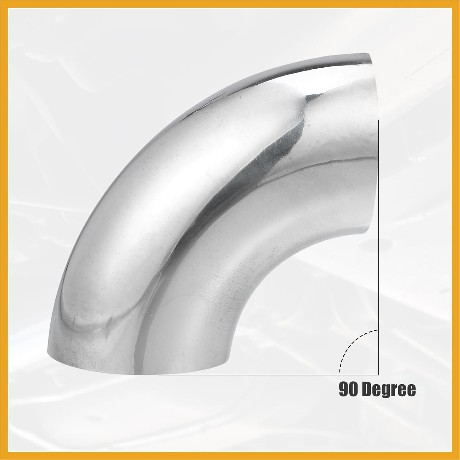 1Pcs OD 1.5 Inch 90 Degree Mandrel Bend Elbow SS304 Stainless Steel Bend Tube Exhaust Elbow Pipe for Car Modified Exhaust System 1.5" Piping Silver Tone image number 5