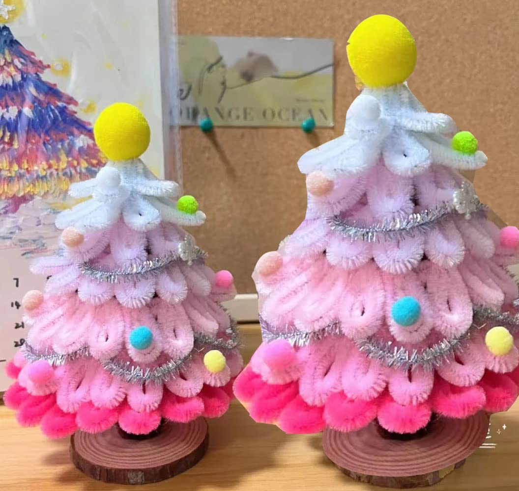 100Pcs Pink Pipe Cleaners Chenille Stem for DIY Crafts,Arts,Wedding,Home,Party,Valentine'S Day Holiday Decoration 6 Mm X 12 Inch image number 4