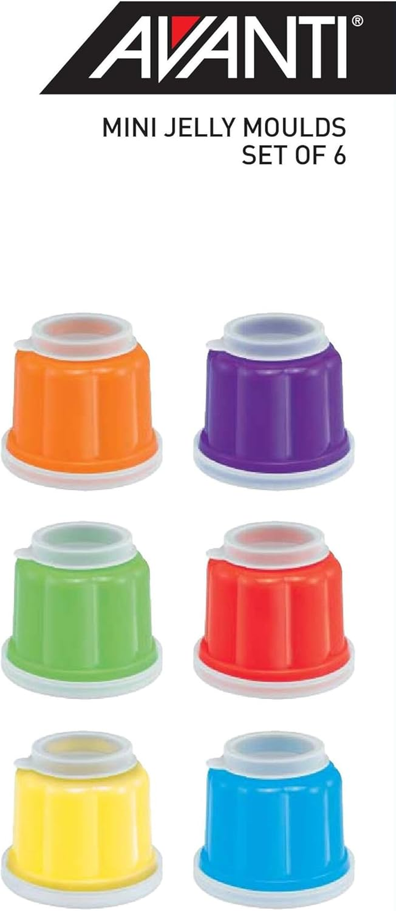 Avanti 12488 Jelly Moulds 6-Piece Set, Multicolour image number 2