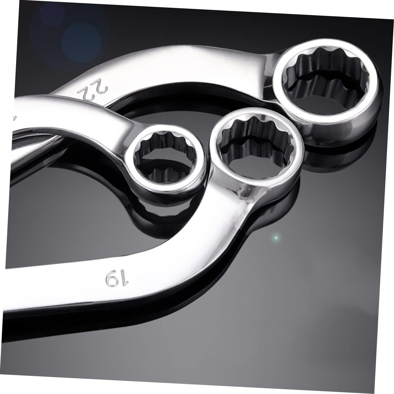 WHAMVOX 5Pcs Chrome-Vanadium Steel Metal Socket Spanner Set, 12-Point Box Wrench Multi-Functional Double-Ended Tool Kit for Automotive Repair and Home Maintenance