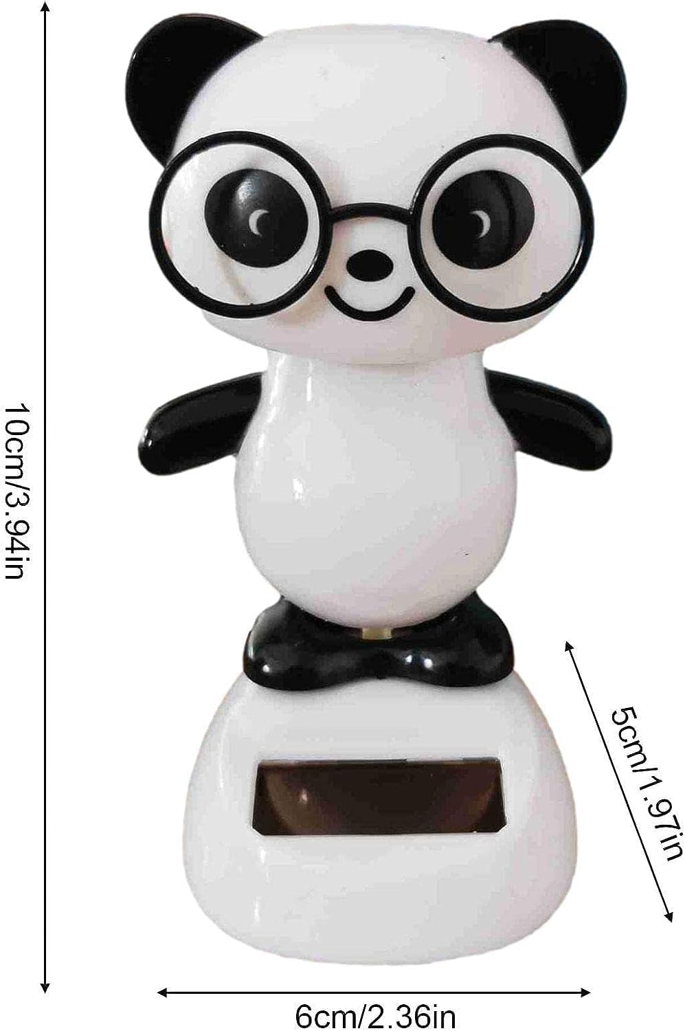 Black and White Solar Dancing Panda Bear Tiger - Shaking Doll Dancing Toys, Car Dashboard Doll Ornament, Dancing Animal Figurine Toy for Car Interior Home Desk Decorations Solar Power Kits image number 2