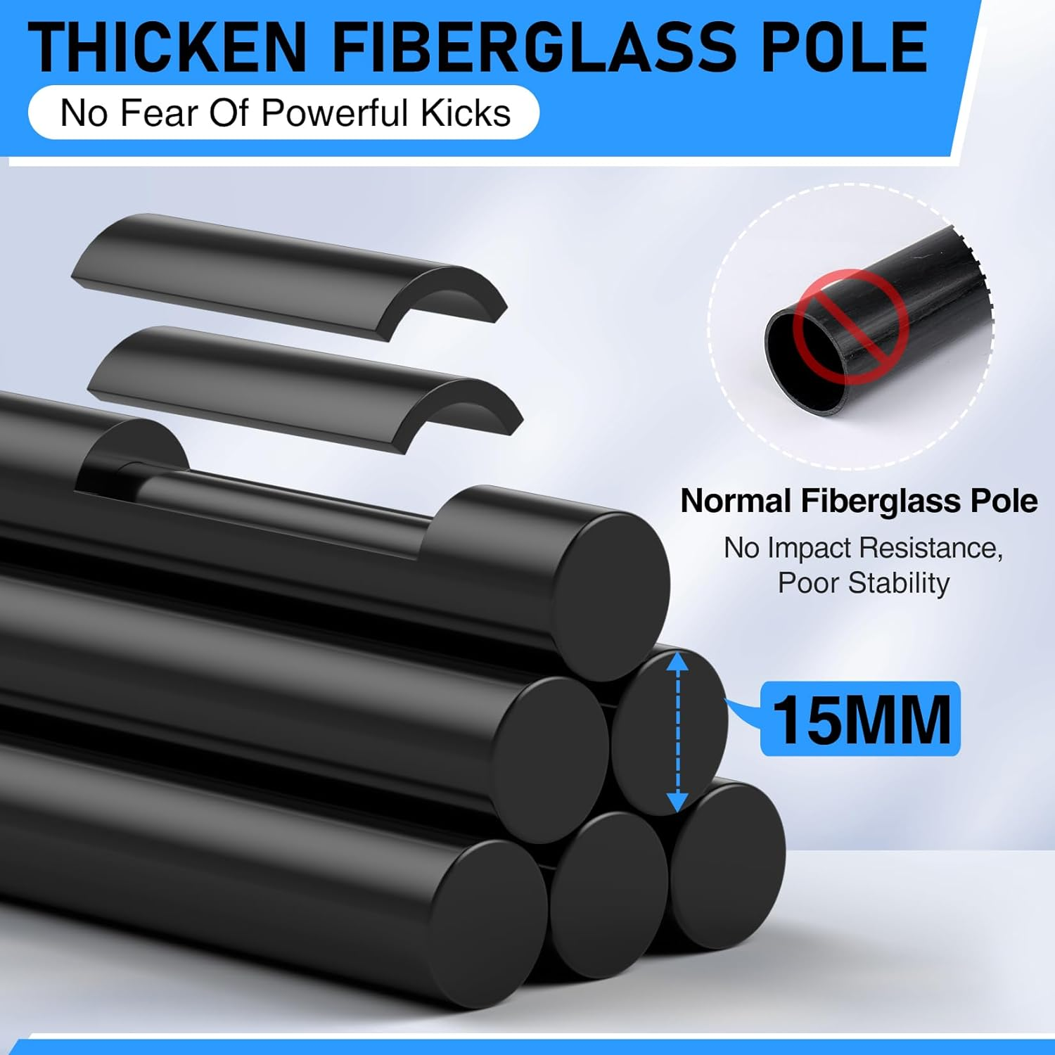 Dimples Excel 3.6M Wide Soccer Goal Net for Adults Teens,Portable Soccer Goal Post with Carry Bag for Backyard Quick Setup image number 5