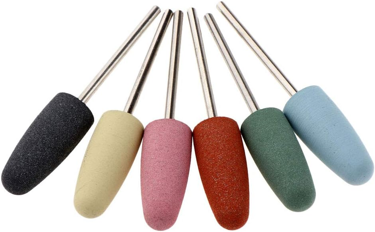 Oshhni 6Pcsx Silicone Bit Nail Polishing Head, Cuticle Clean File For, Tool, 08