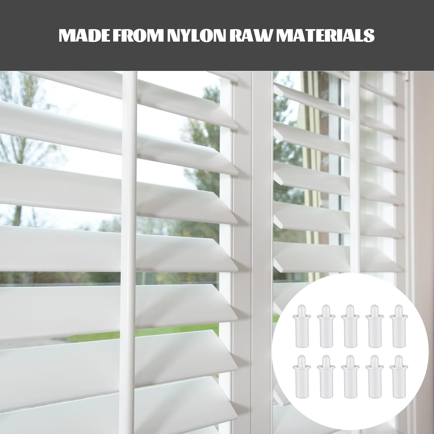 Plantation Shutter Pins, 40PCS Shutter Louver Spring Replacement Pins, Window Shutter Hardware, Blind Bolt, Movable Blade Repair Parts, Plantation Blind Louver Staples Movable Blade Repair Parts image number 4