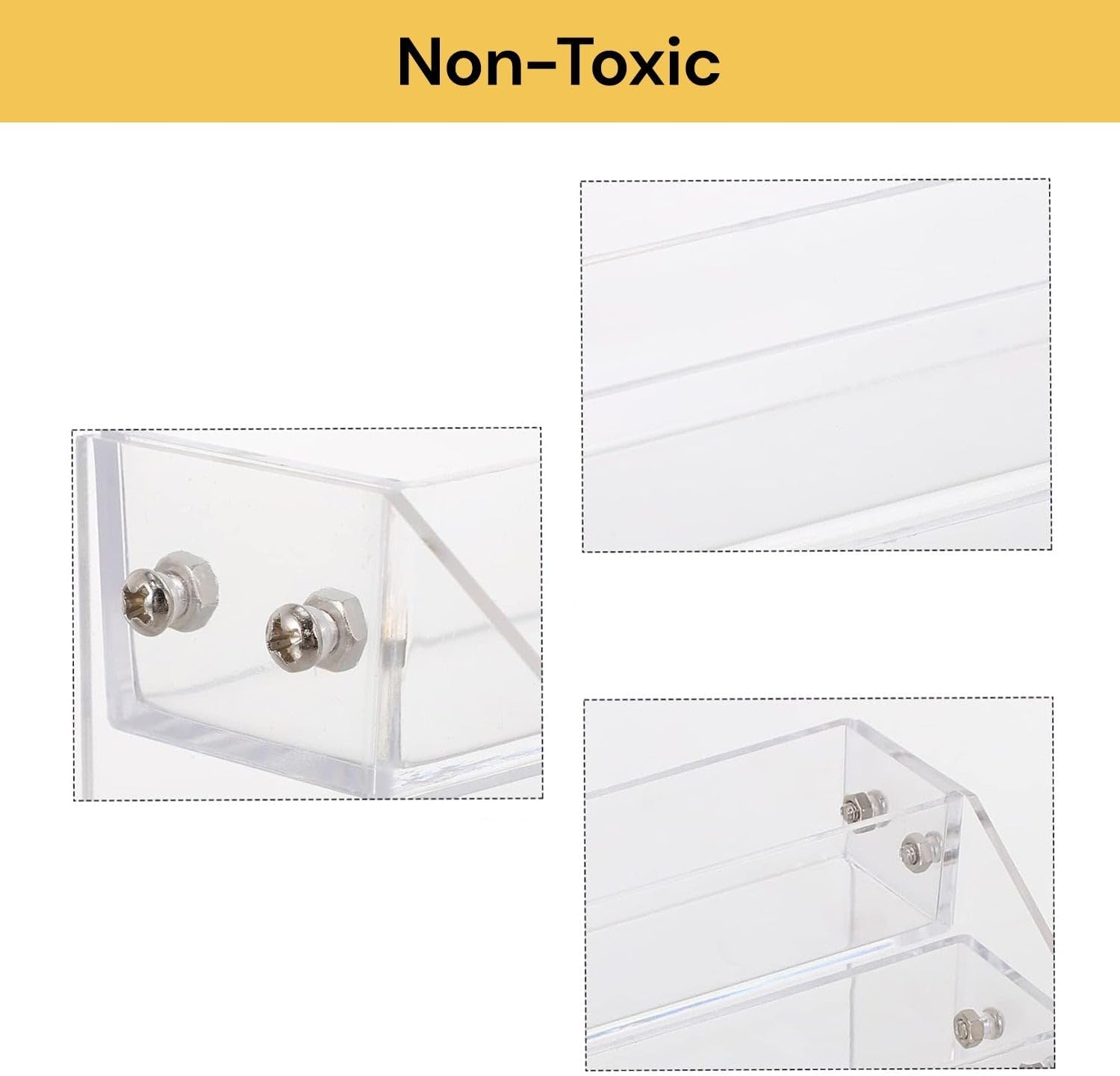 EZONEDEAL Clear Nail Polish Organizers and Storage,4 Layer Multifunctional Ladder Sunglasses Holder and Sunglass Display Rack Tabletop Stand