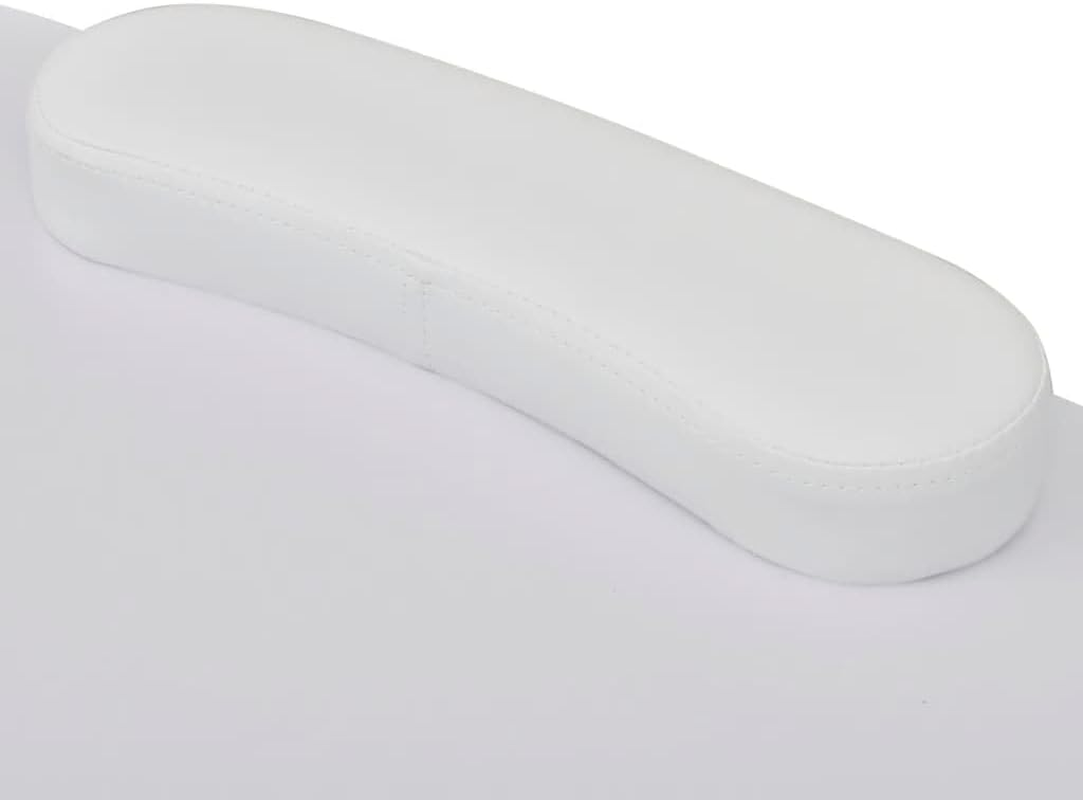 Vidaxl Professional Portable Manicure Table with Wrist Cushion, Pull-Out Drawer, Lockable Castors and Carrying Bag - White