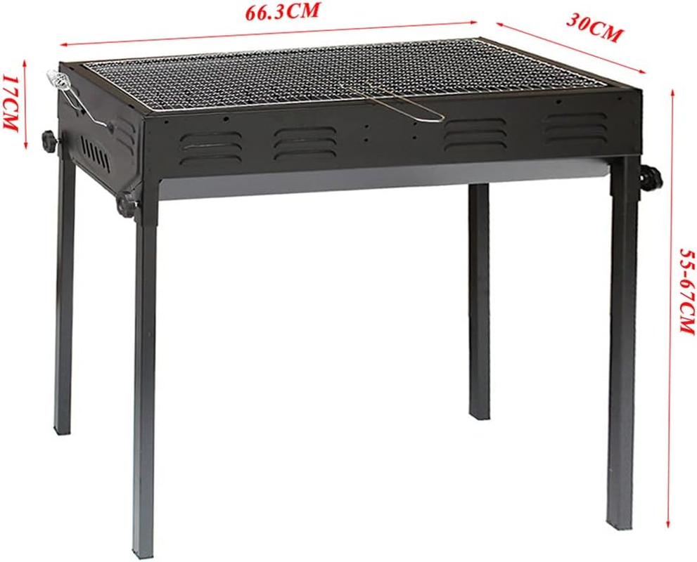 Large Size Portable Hibachi Outdoor BBQ Barbecue Grill Sets Charcoal Picnic Hiking Party Festival Camping image number 5