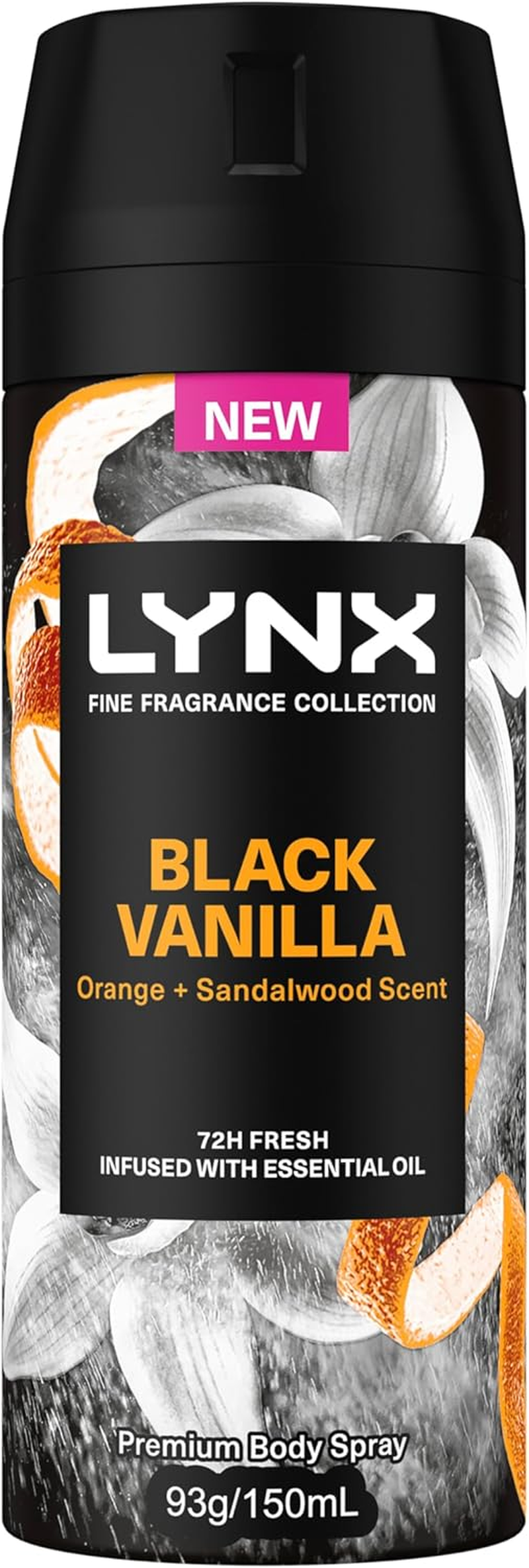LYNX Fine Fragrance Deodorant ANTIPERSPIRANT Black Vanilla 150 ML (Pack of 2) image number 1